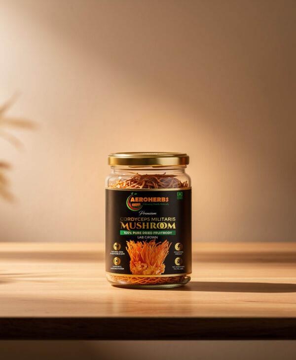 AI_Product_Images CORDYCEPS MILIILITARIS DRIED FRUITBODY 30GM a4fb9a24-fc16-414b-a39f-b07b9fc64fb9.jpg Cordyceps Militaris Dried Fruiting Bodies- 100gm